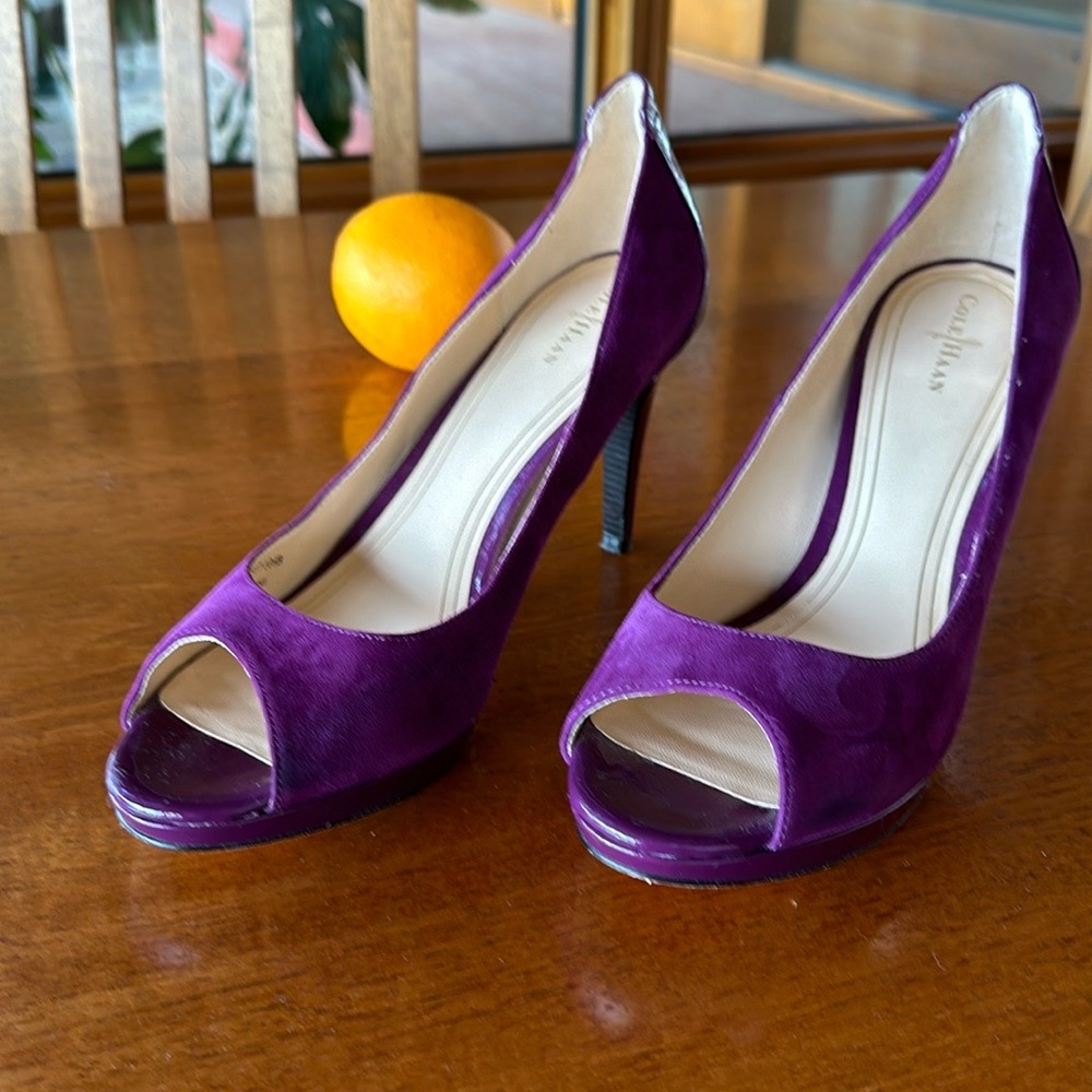 Purple suede/patent leather 10.5 Cole Haan Chelsea OT.pump